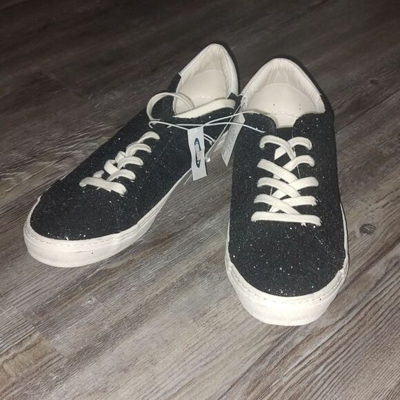 Old Navy black glitter Sneakers  Sz 9 NWT - Picture 1 of 7